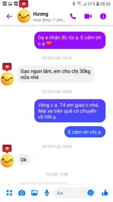 Chị Hương Hà Đông khen gạo Séng Cù ngon