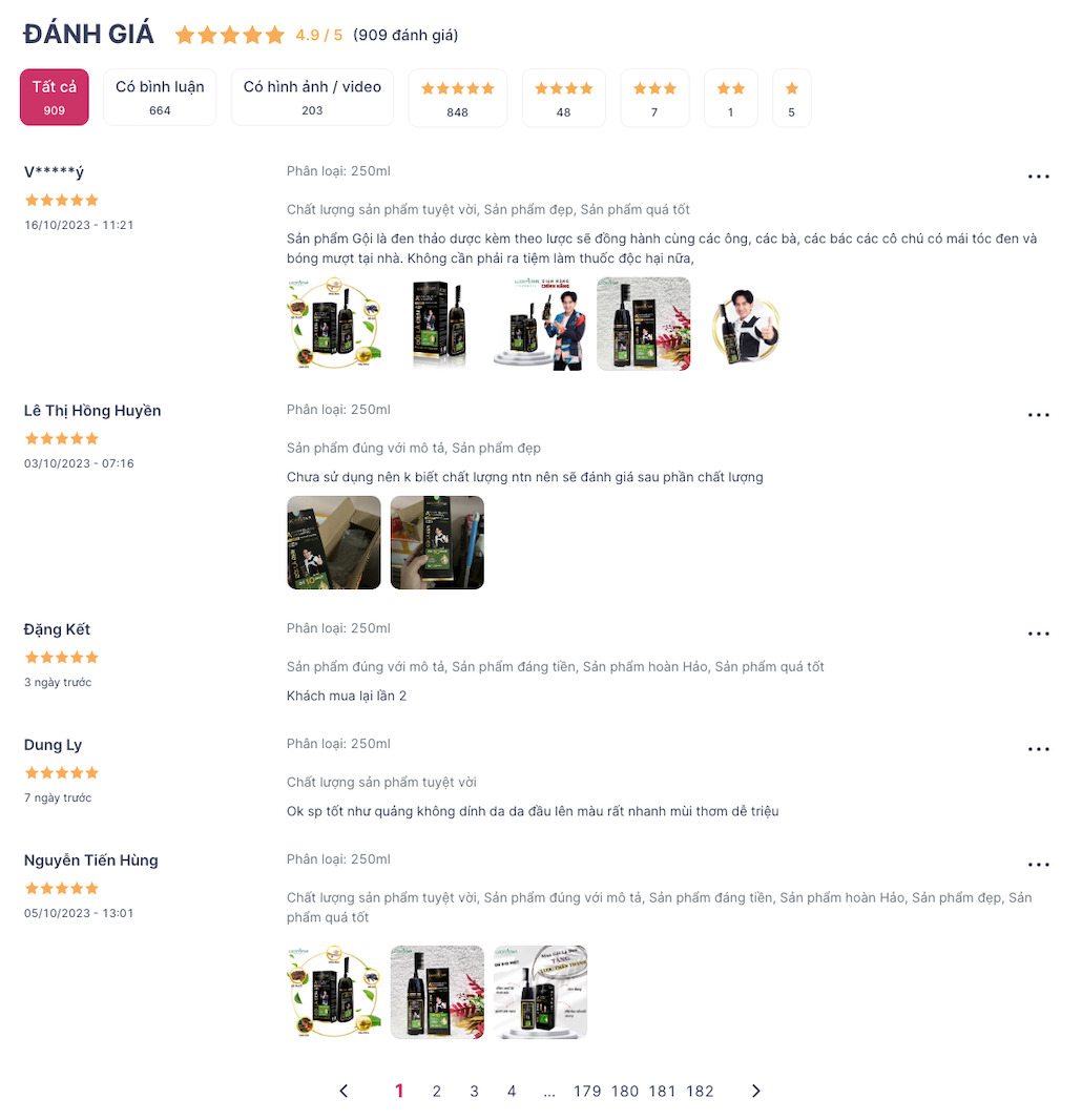 Dầu gội Lucky Star phủ bạc