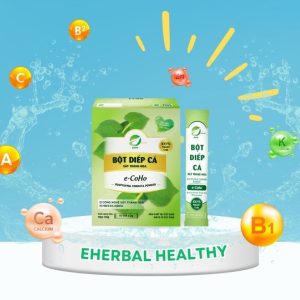 Bột Rau Diếp Cá Sấy Lạnh e-CoHo Hộp 30g Chia 15 Gói Tiện Lợi