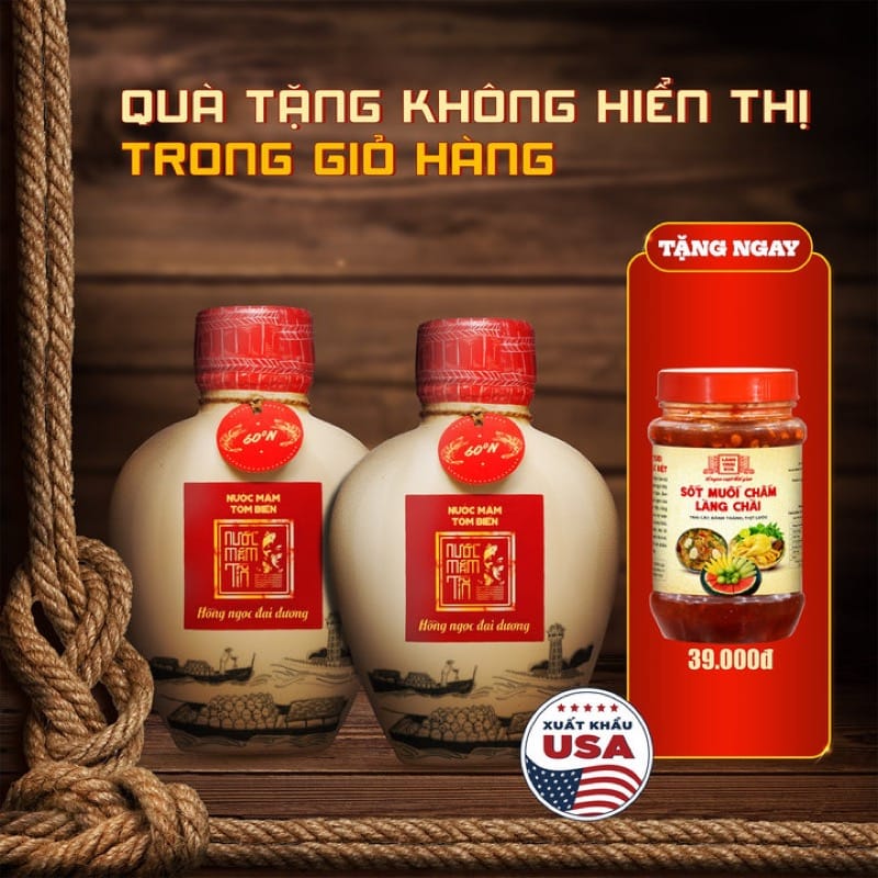 Quà tặng kèm khi mua nước mắm Tĩn