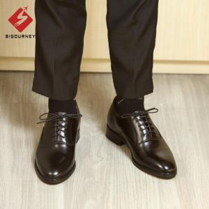 Giày Oxford Tăng Chiều Cao 6cm Đế Phíp Cao Cấp Da Bò Nhập Khẩu BH 18 Tháng